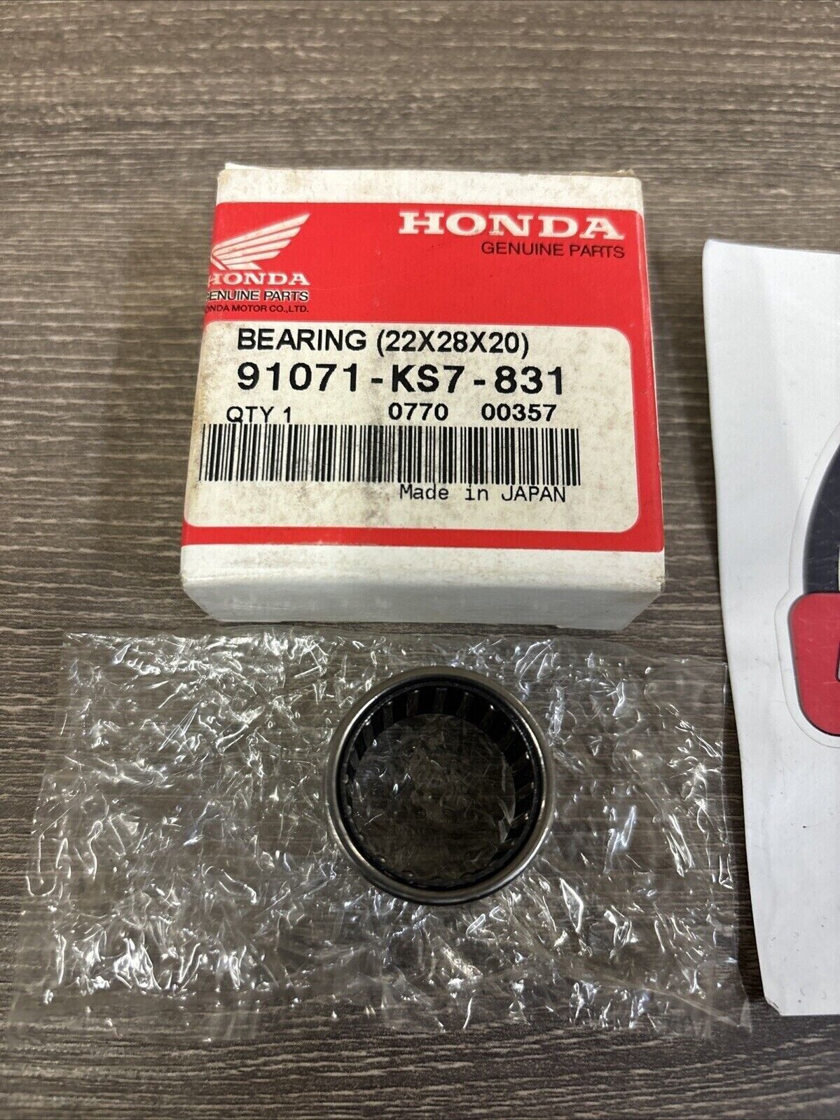 NOS Honda CR125R CR250R CR500R NEEDLE BEARING 91071-KS7-831 H123
