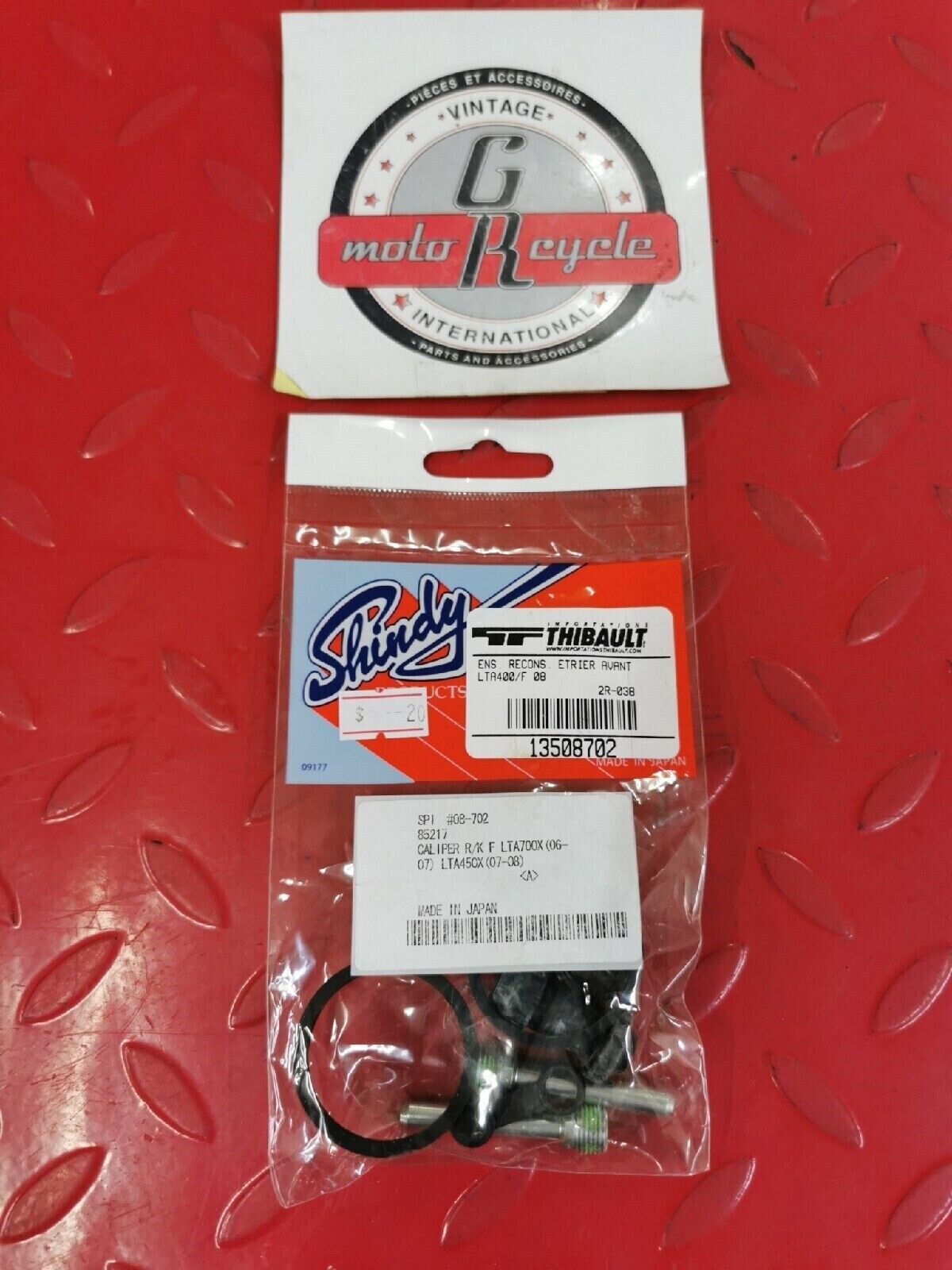 NOS SHINDY SUZUKI LTF400F 2007 2008 BRAKE CALIPER REBUILD KIT FRONT 08-702 J13