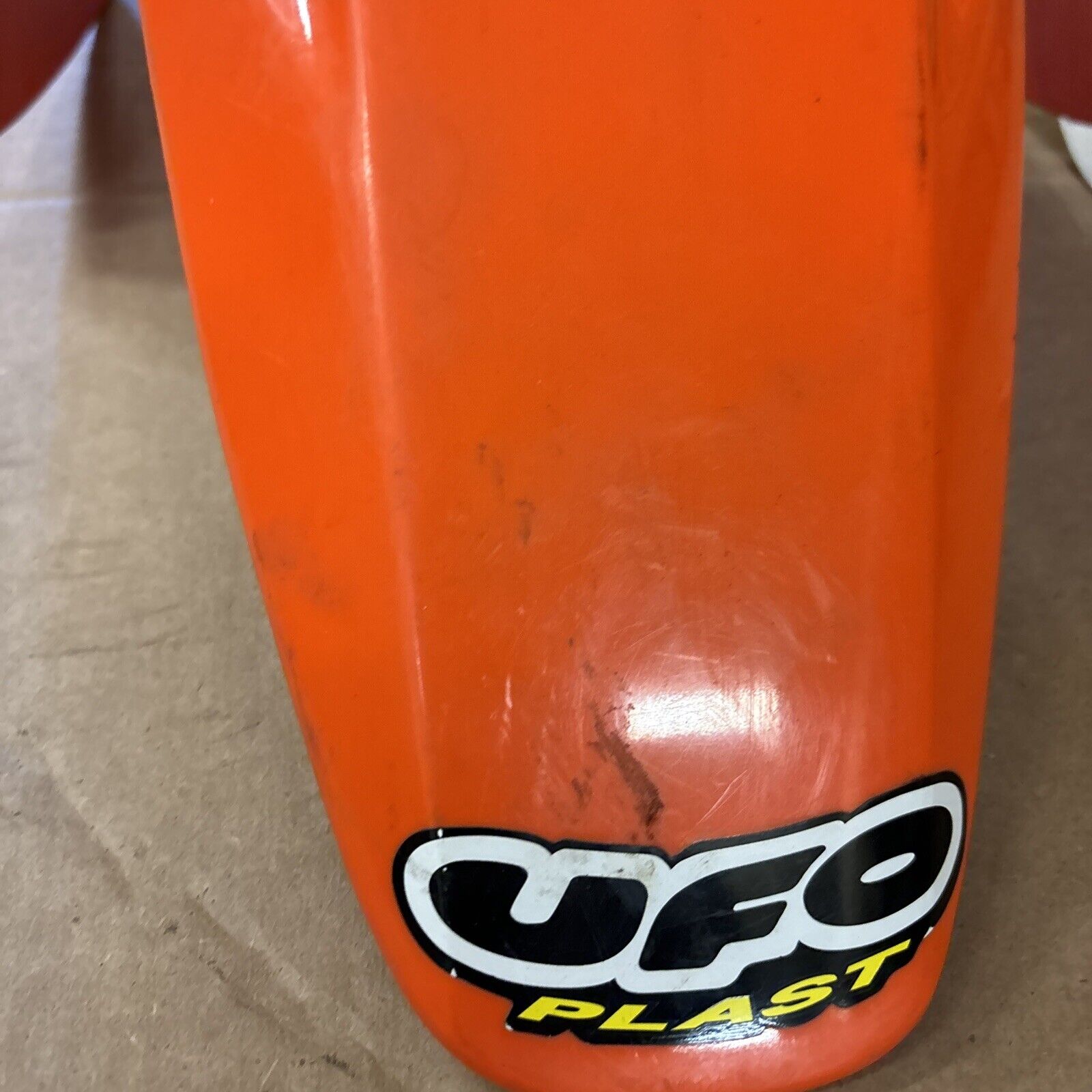 NOS UF0 PLAST KTM REAR FENDER ORANGE WITH SIDE PANELS KT03073-127