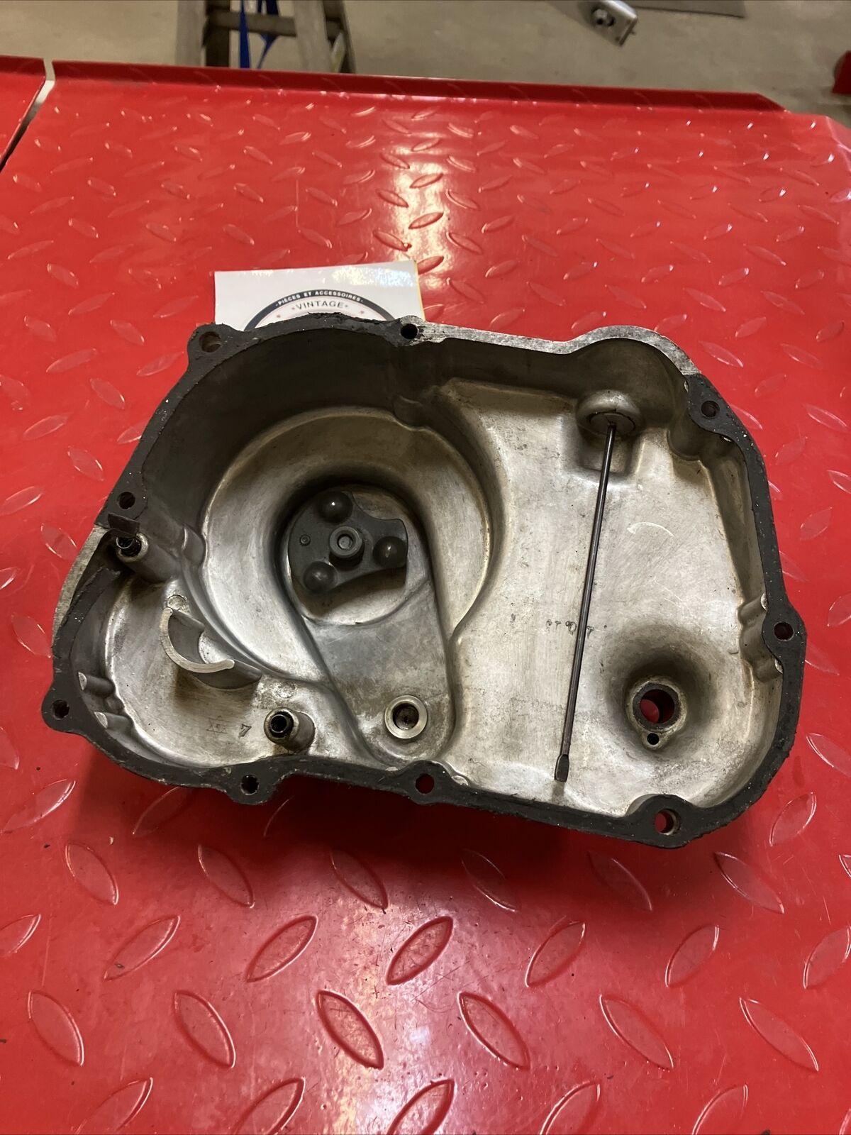 Honda C105 C105T CA105T Trail 55 right crankcase clutch cover oil dipstick
