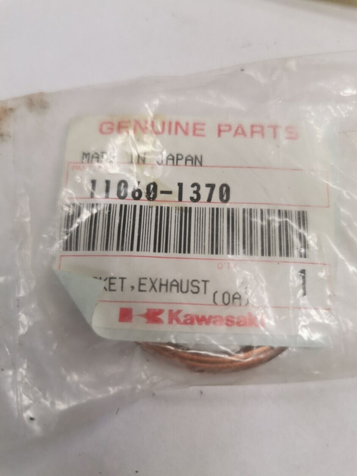 NOS KAWASAKI KX1215 1994 - 2002 EXHAUST PIPE GASKET 11060-1370 K32