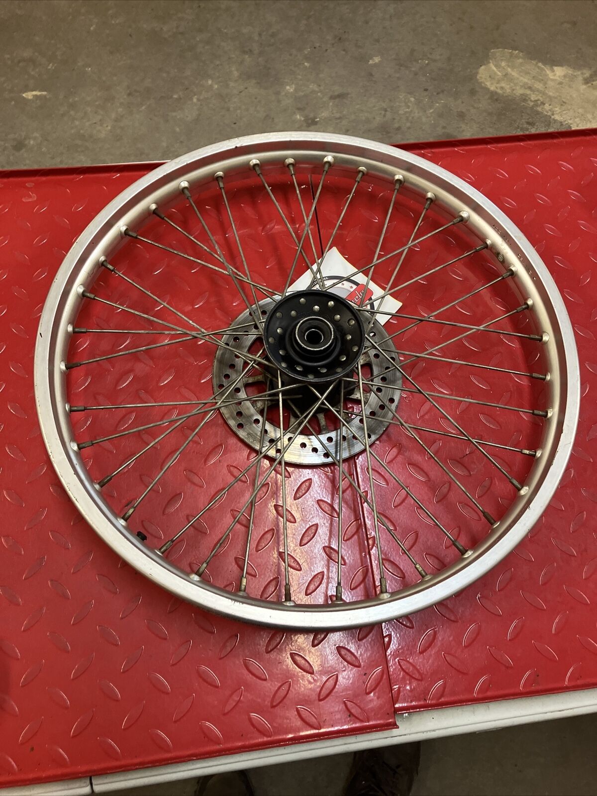 Yamaha DT200 1984 front wheel hub spoke rim disk