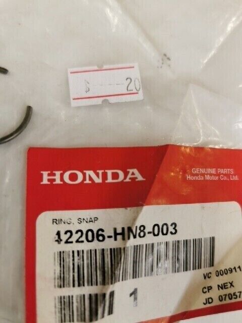 NOS HONDA ATV TRX680FA TRX420FPA TRX420FA RING SNAP 42206-HN8-003 H101
