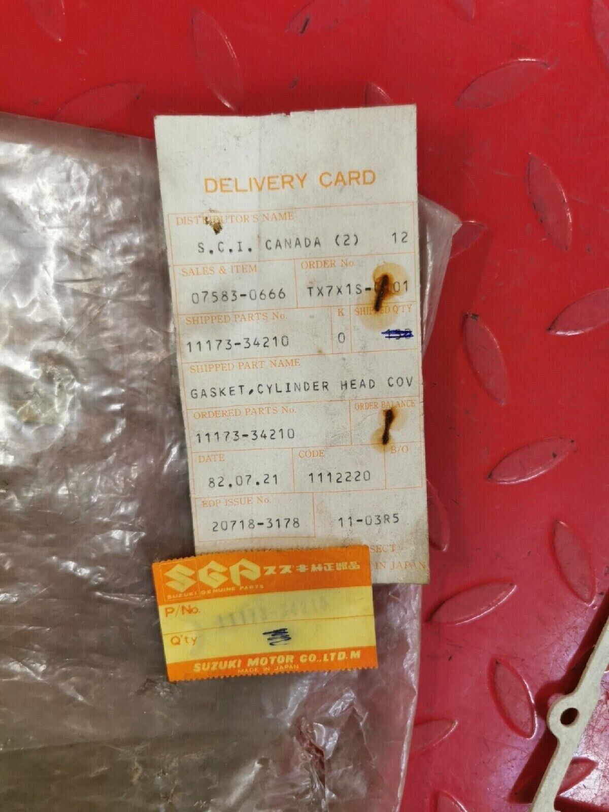 NOS SUZUKI GS650 1981 82 83 GASKET CYLINDER HEAD SUPERSEDED BY 11173-34212 S14