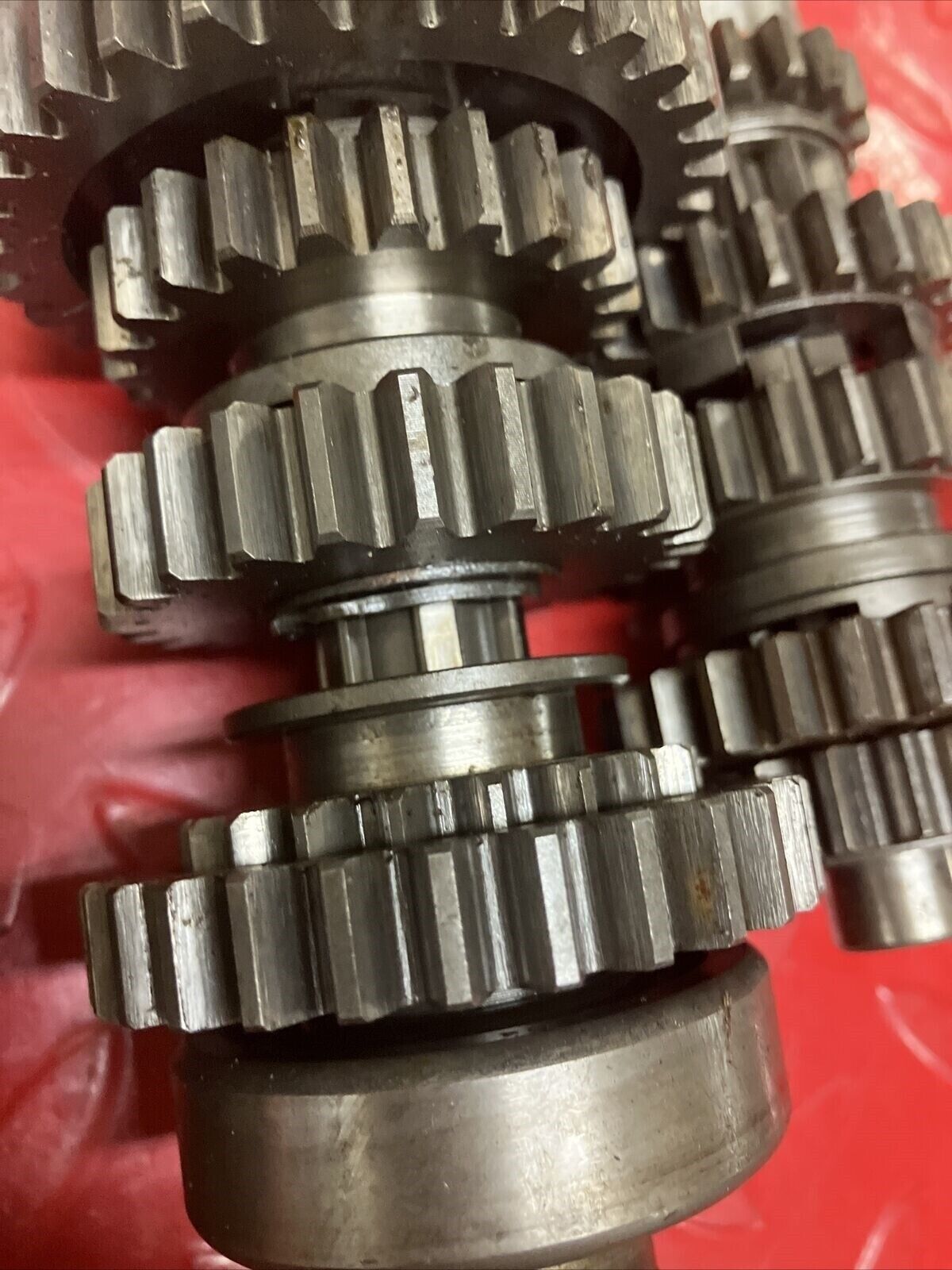 Suzuki TS125 1977 transmission shaft gear gearshift gear shift drum cam forks