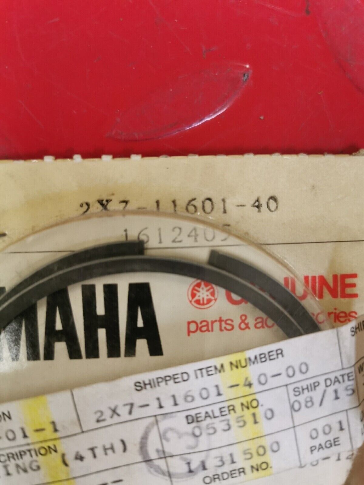 NOS YAMAHA YZ250 1978 1979 PISTON RING SET 4TH 2X7-11601-40 Y51