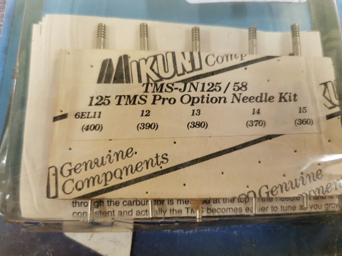 NOS MIKUNI 125 TMS PRO OPTION NEEDLE KIT TMS-JN125/58 J20