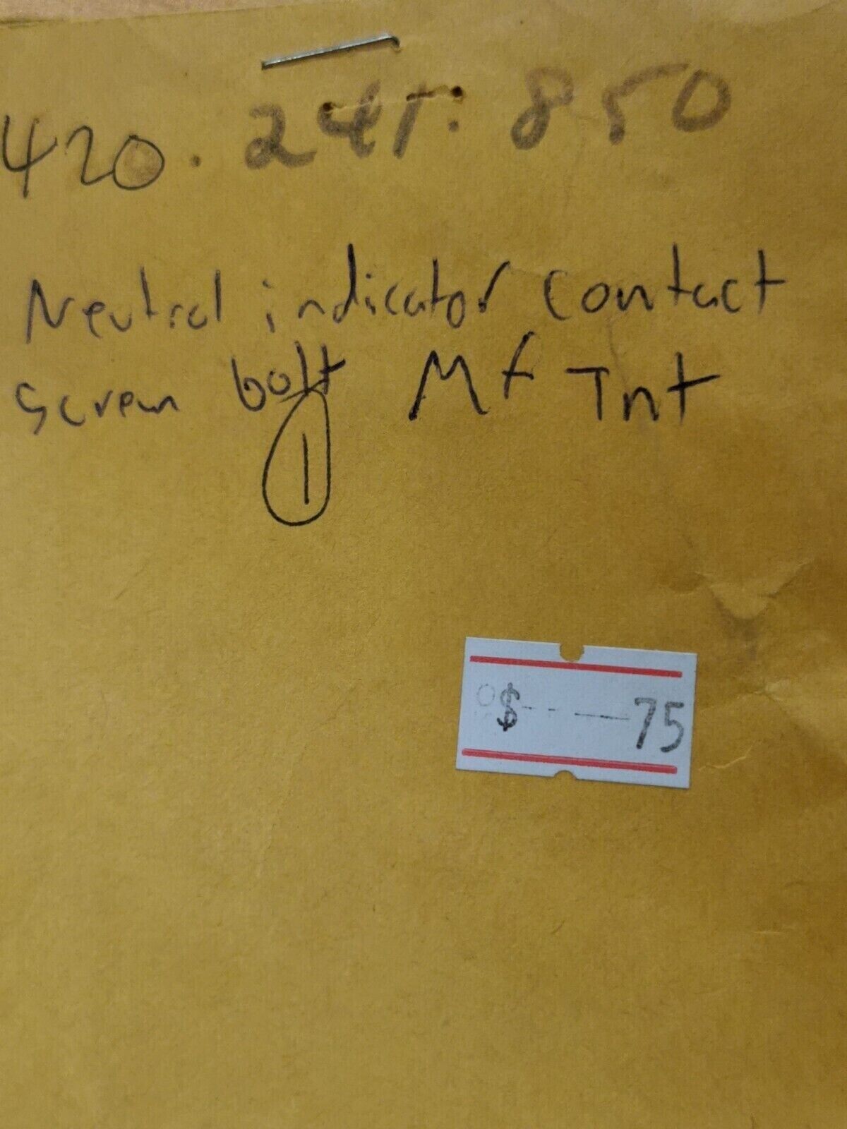 NOS CAN-AM MX TNT NEUTRAL INDICATOR CONTACT SCREW BOLT 420-241-850 CA2