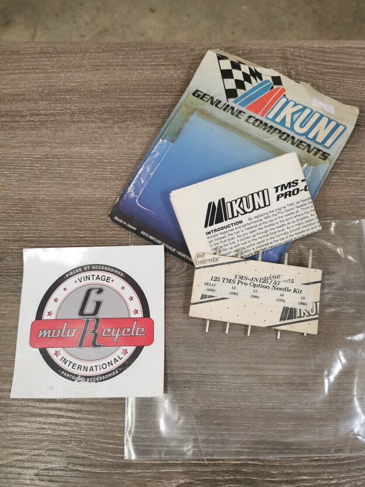NOS MIKUNI 125TMS PRO OPTION CARBURATOR NEEDLE KIT TMS-JN125/57 J20