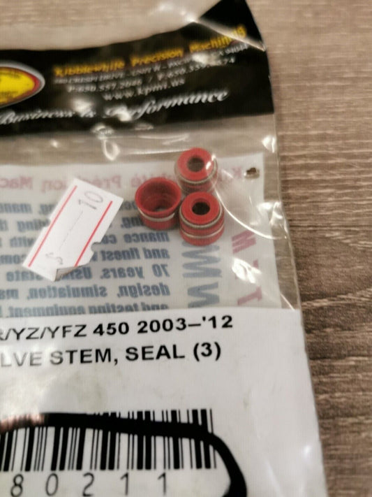 NOS PRECISION MACHINING WR450 YZ450 INTAKE VALVE STEM SEAL QTY3 80-80211 J45