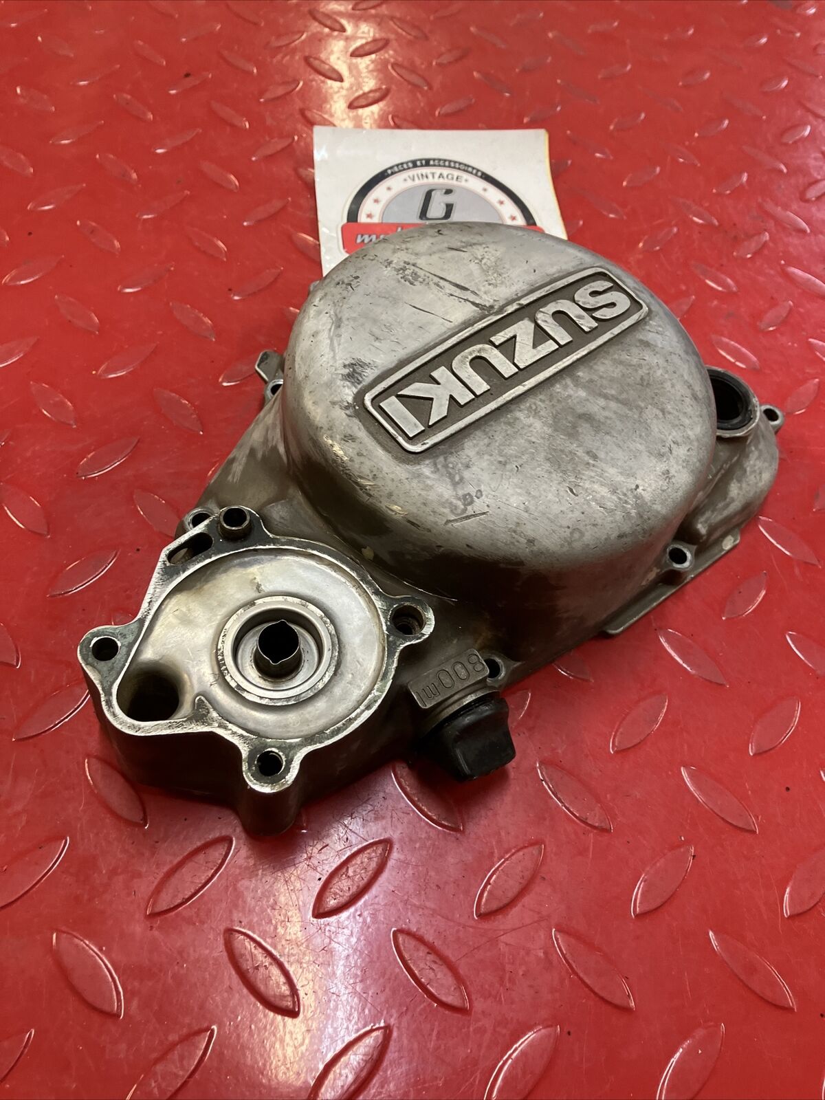 Suzuki RM125 1985 right crankcase clutch cover 2