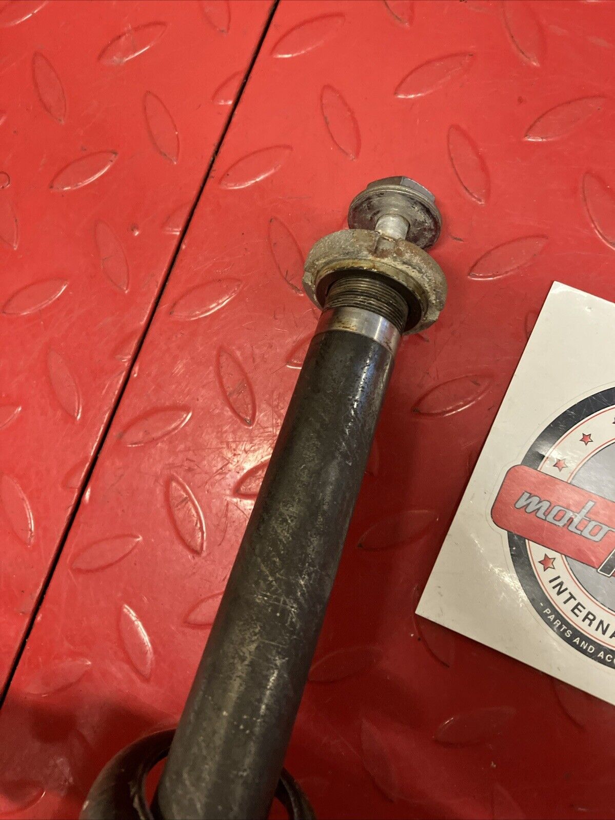 Suzuki RV90 1975 Steering stem triple tree clamp fender bracket 1973 - 1977
