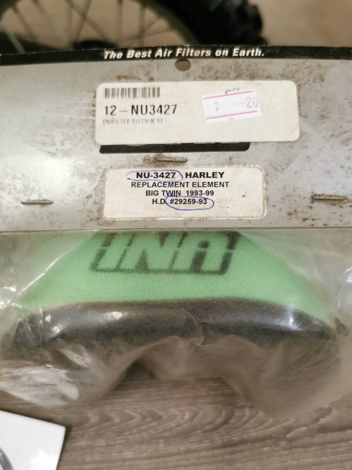 NOS Uni Filter HARLEY DAVIDSON BIG TWIN 1993 - 1999 Air Filter  NU-3427 J36