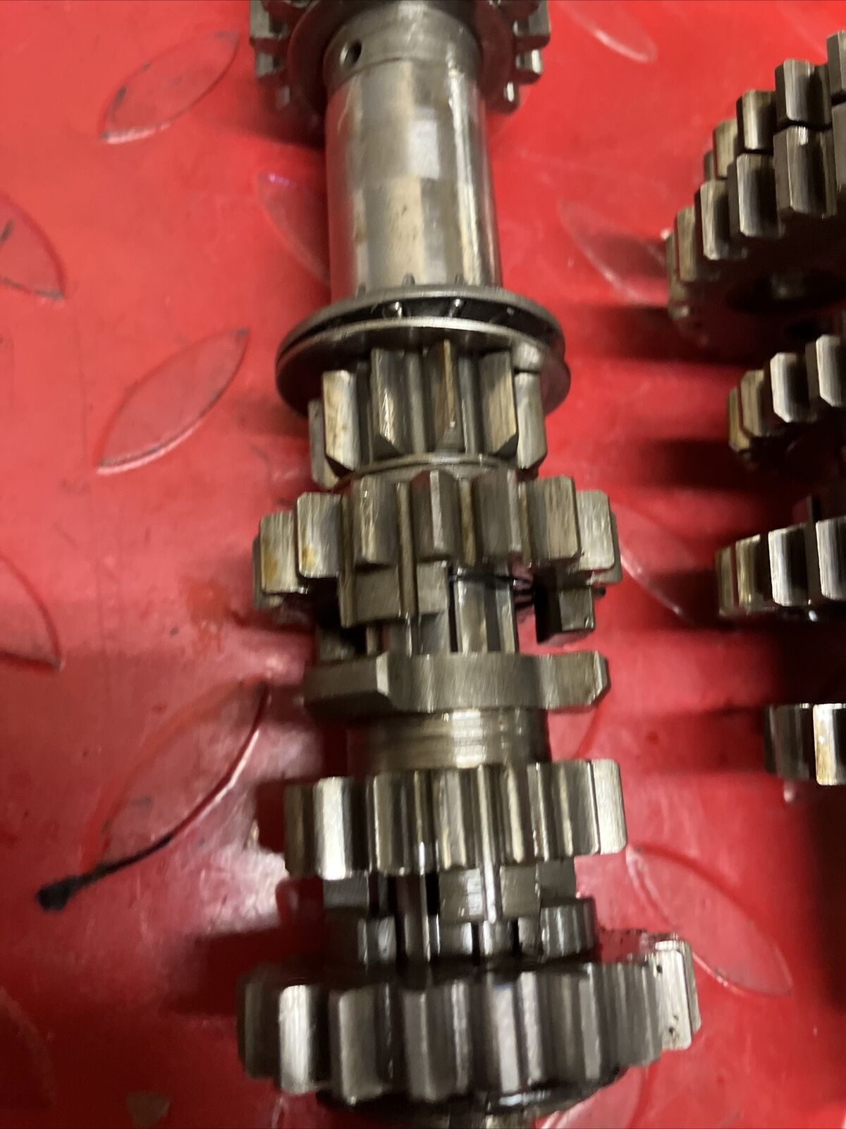 Suzuki RV90 1973 transmission mainshaft countershaft gear