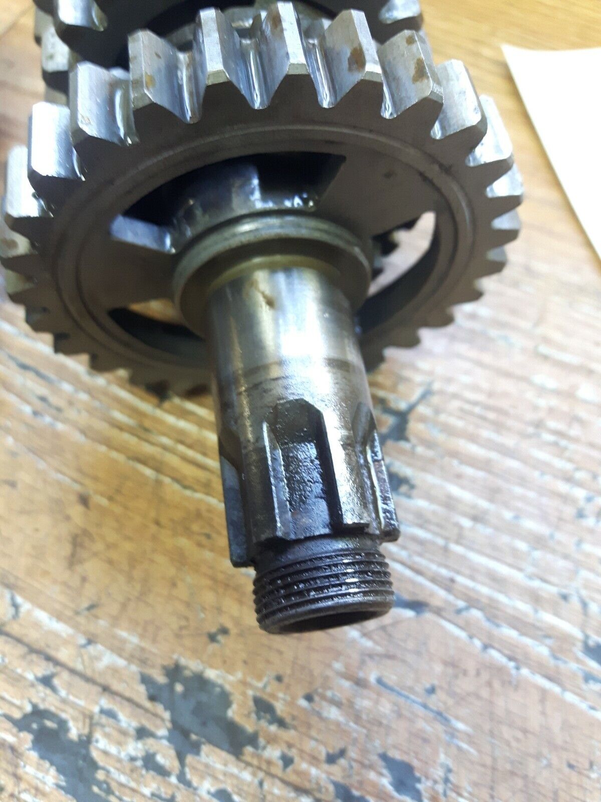 Yamaha YZ125 1986 tranny transmission input ouput main counter shaft drive axle