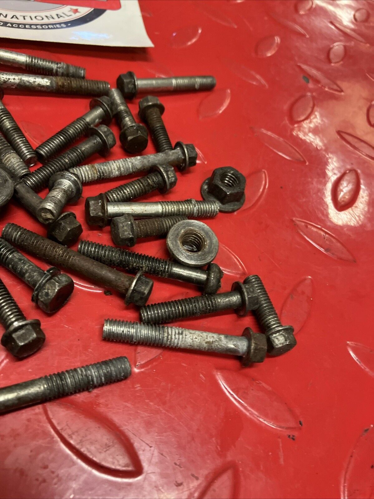 Kawasaki KDX200 1986 engine motor crankcase cover cylinder hardware bolt 1987