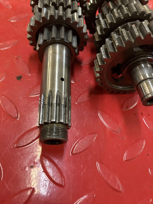 Yamaha YZ400 1977 transmission mainshaft countershaft main counter shaft gear