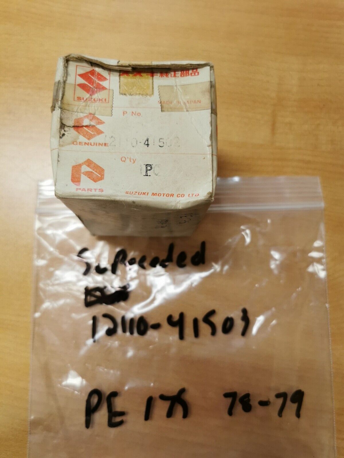 NEW NOS SUZUKI PE175 1978 1979 PISTON 12110-41502 SUPERSEDED BY 12110-41503 S7