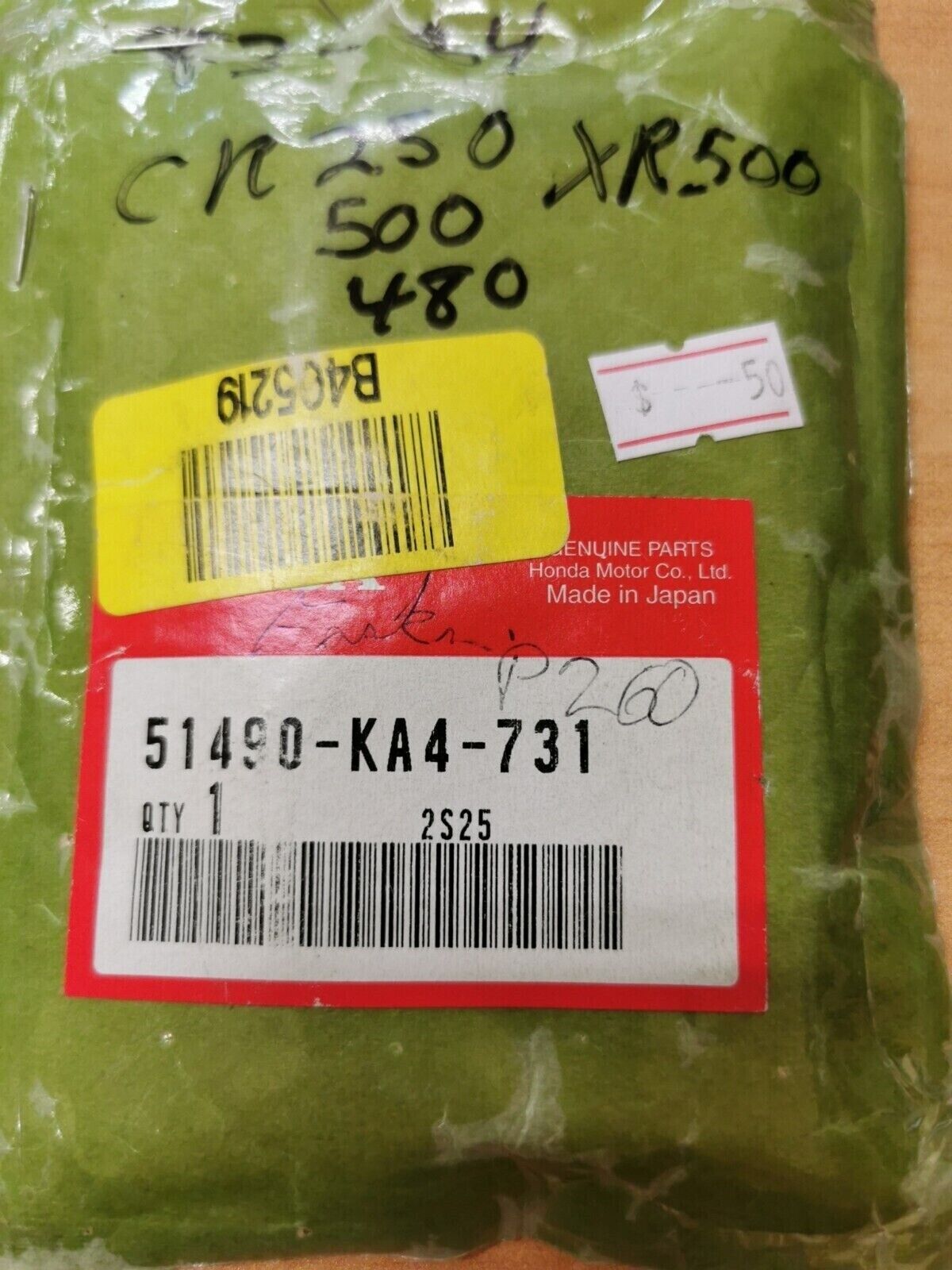 NOS HONDA CR250 CR480 XR500 1983 1984 SEAL SET FR FORK 51490-KA4-731 H29