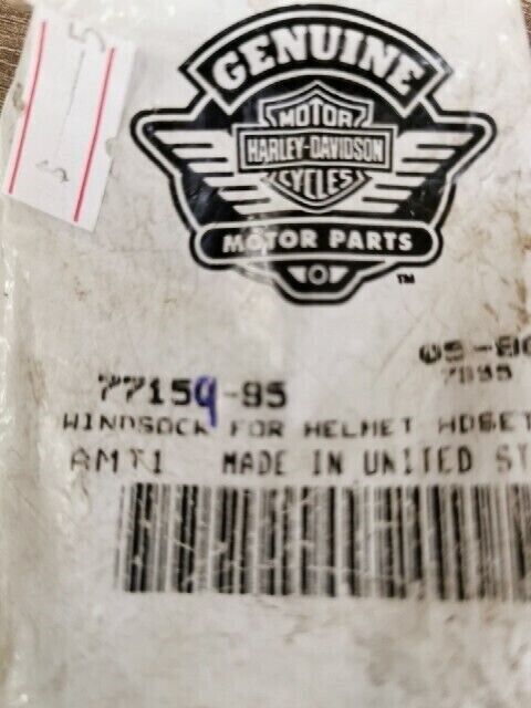 NOS HARLEY DAVIDSON WINDSOCK HELMET HEADSET 77159-95 A5