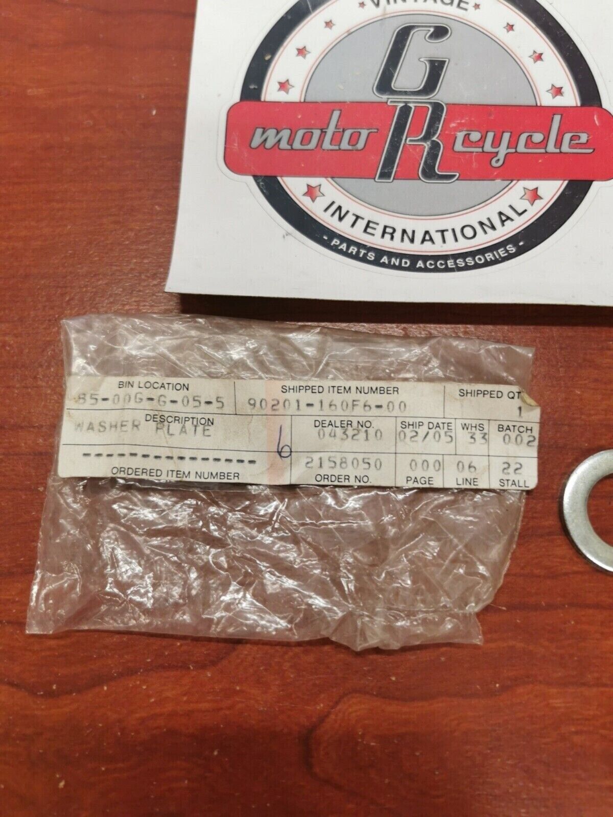 NOS YAMAHA YFM350 YZ250 WR250 YZF600 PLATE WASHER 90201-160F6-00 Y72
