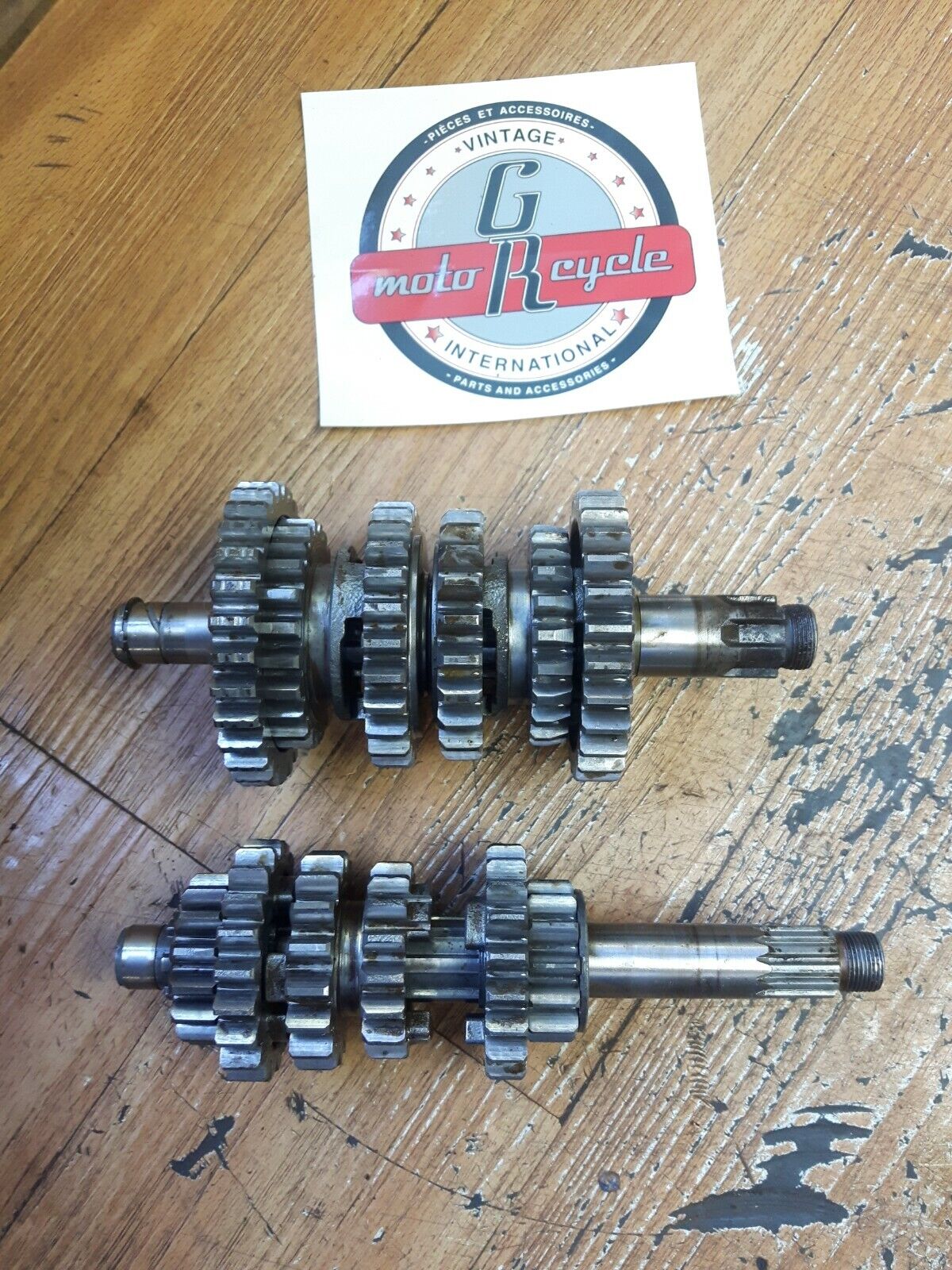 Yamaha YZ125 1986 tranny transmission input ouput main counter shaft drive axle