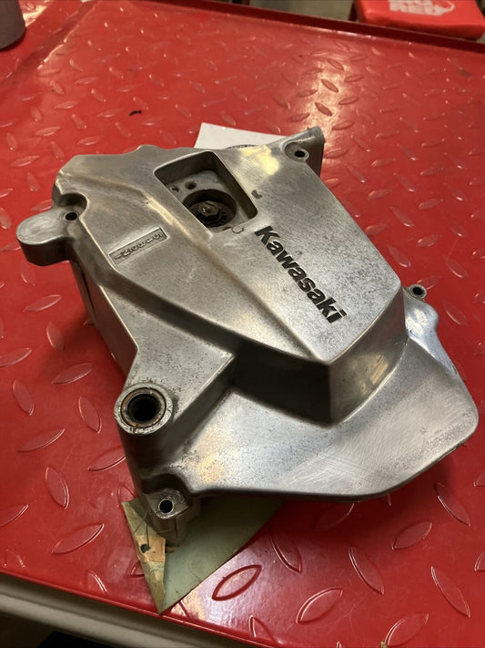 Kawasaki KZ1000 1981 1982 1983 left crankcase sprocket chain cover guard U1