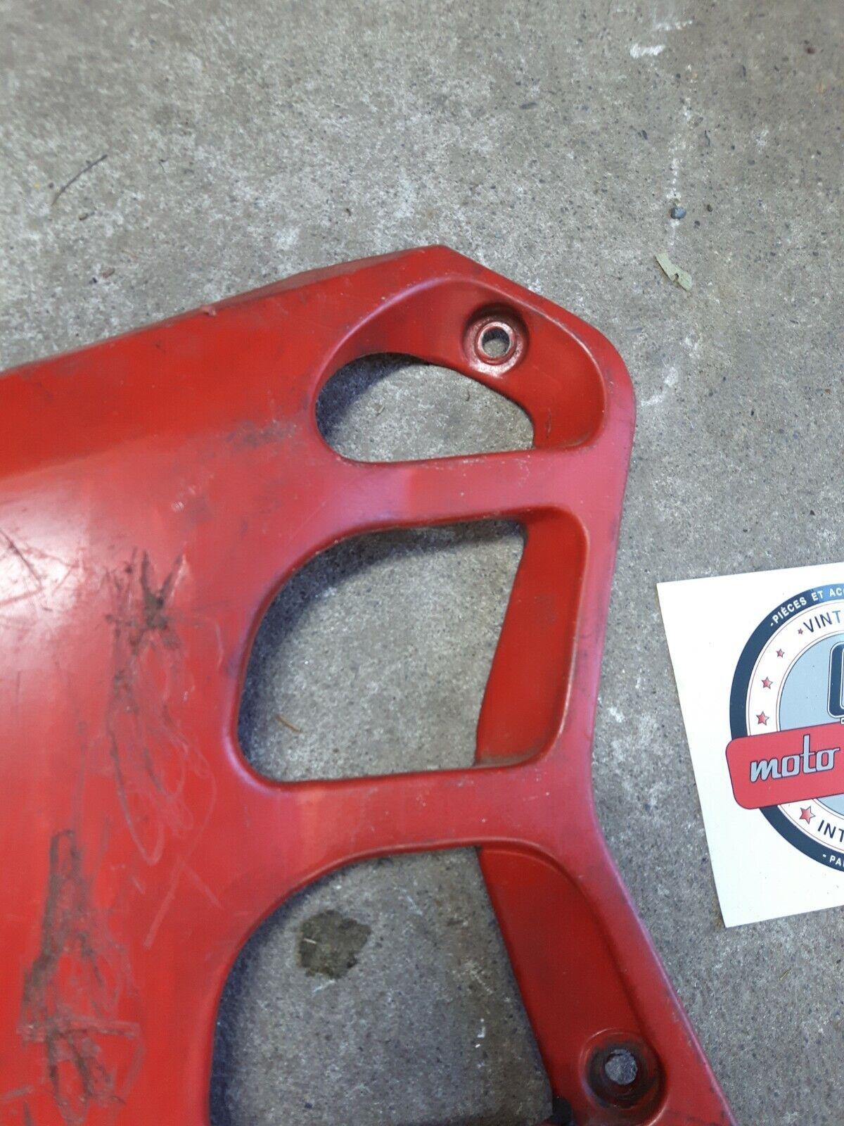Honda CR250R 1989 left side cover panel radiator shroud plastic fairing