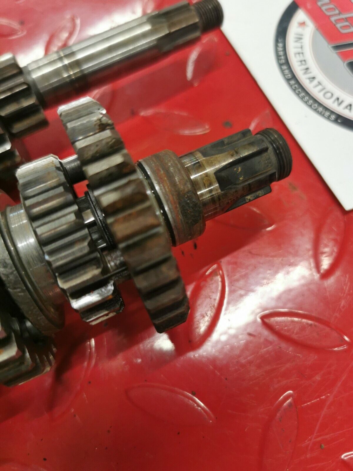 Yamaha MX100 1980 transmission mainshaft countershaft main counter shaft gear
