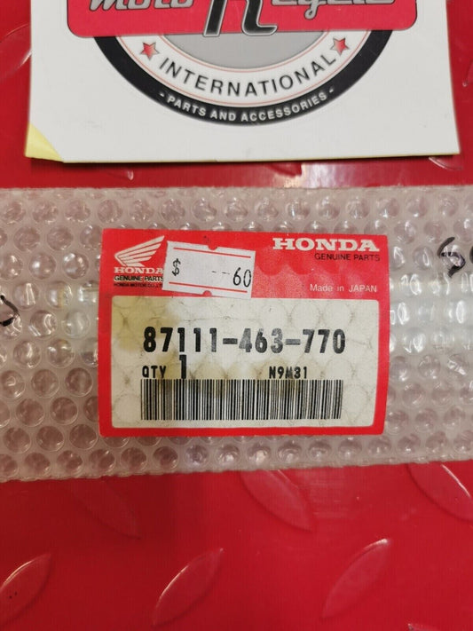 NOS Honda GL1100I A GOLD WING SADDLEBAG (INTERSTATE) EMBLEM 87111-463-770 H10