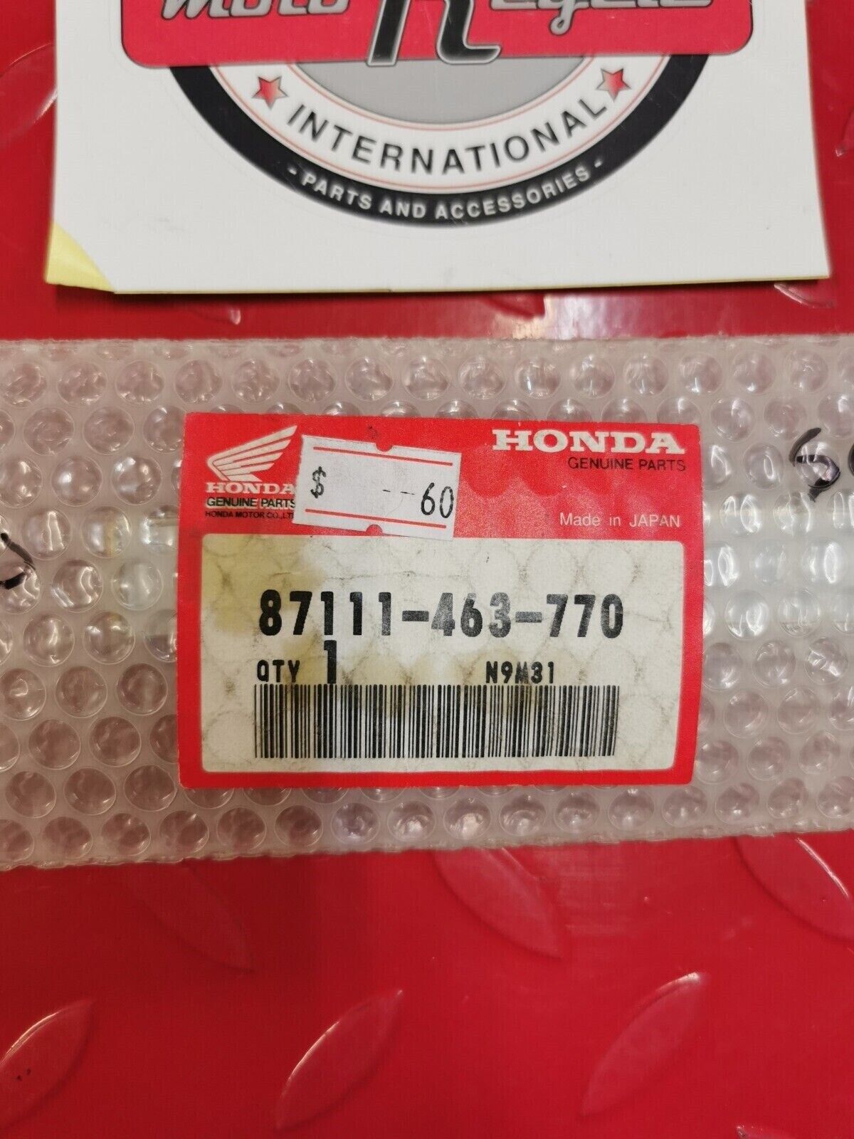 NOS Honda GL1100I A GOLD WING SADDLEBAG (INTERSTATE) EMBLEM 87111-463-770 H10