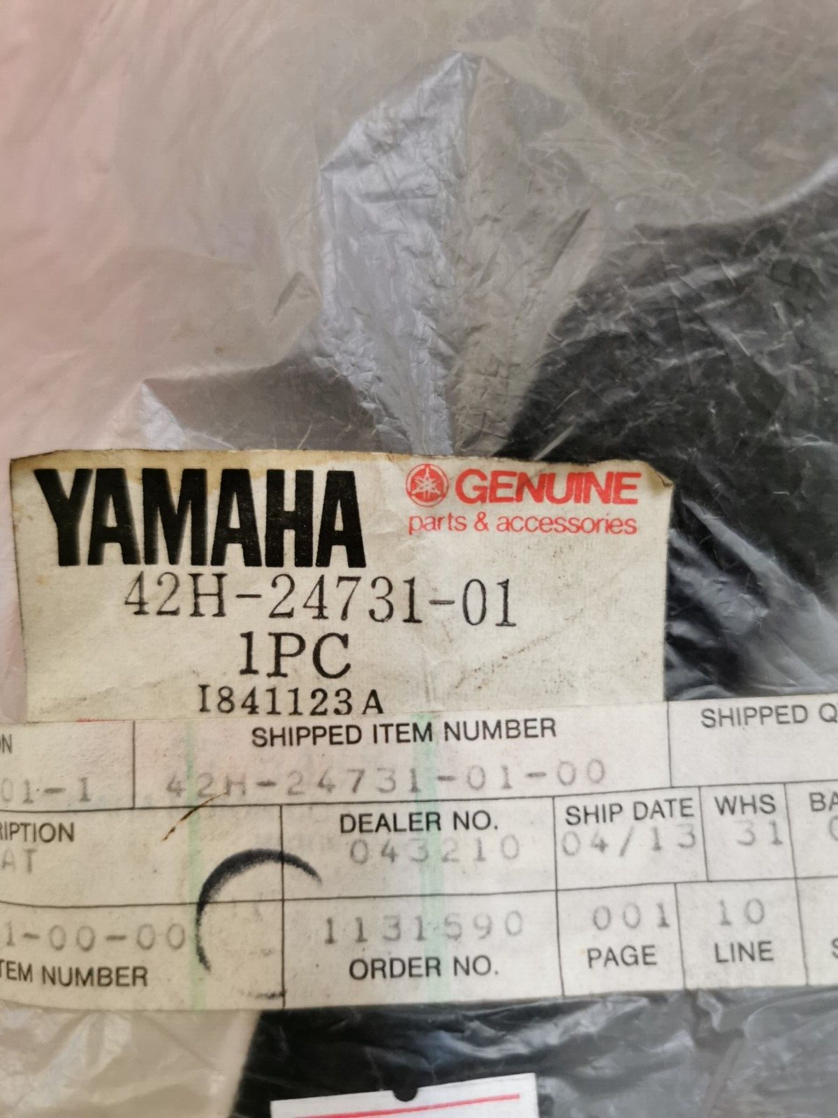 NOS Yamaha XV1000 VIRAGO 1984 - 1985 COVER SEAT 42H-24731-01-00 Y19