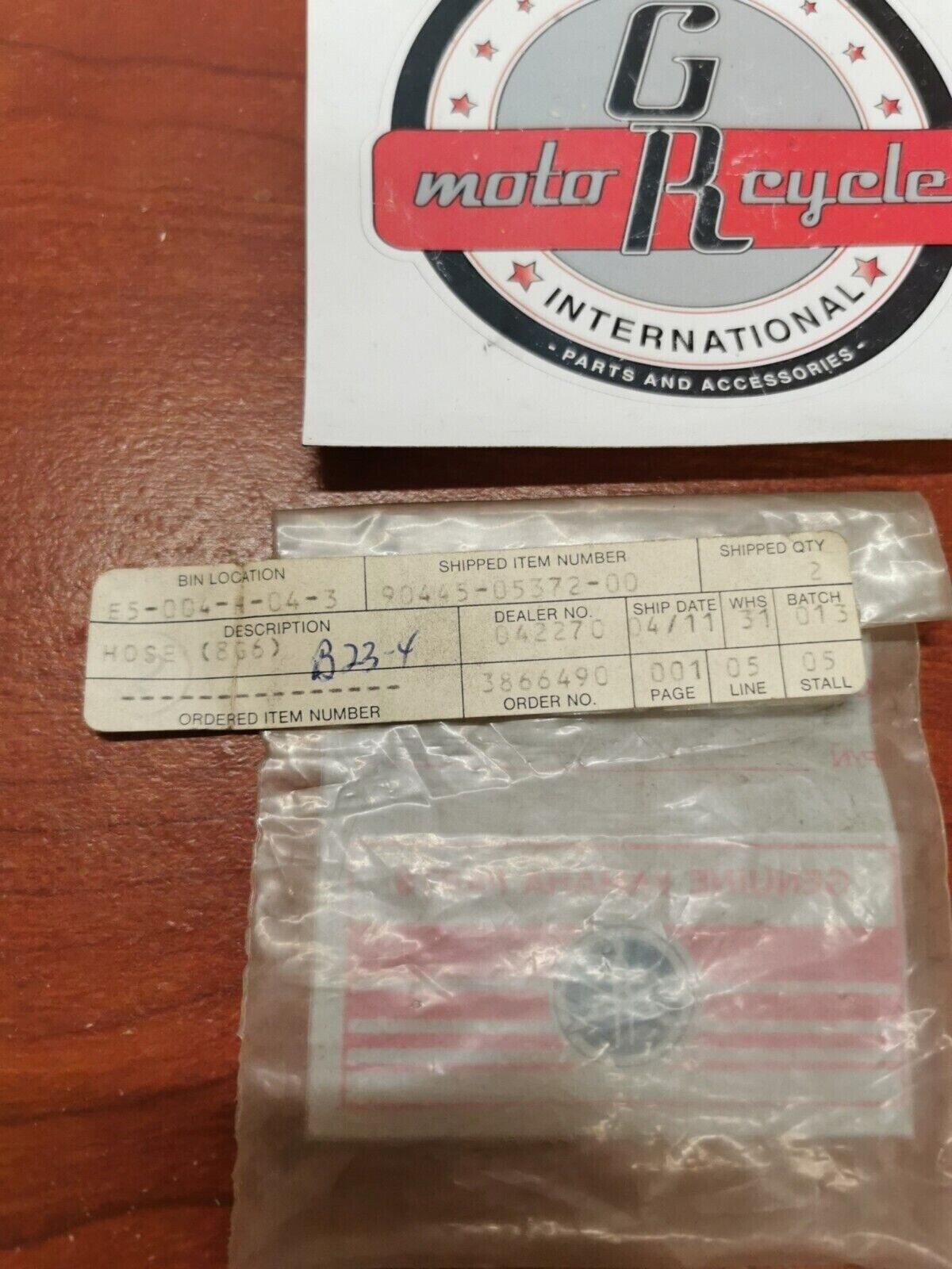 NOS YAMAHA EF3000 EF2400 PW80 HOSE (L200) 90445-05372-00 SUB. 90445-05N13-00 Y72