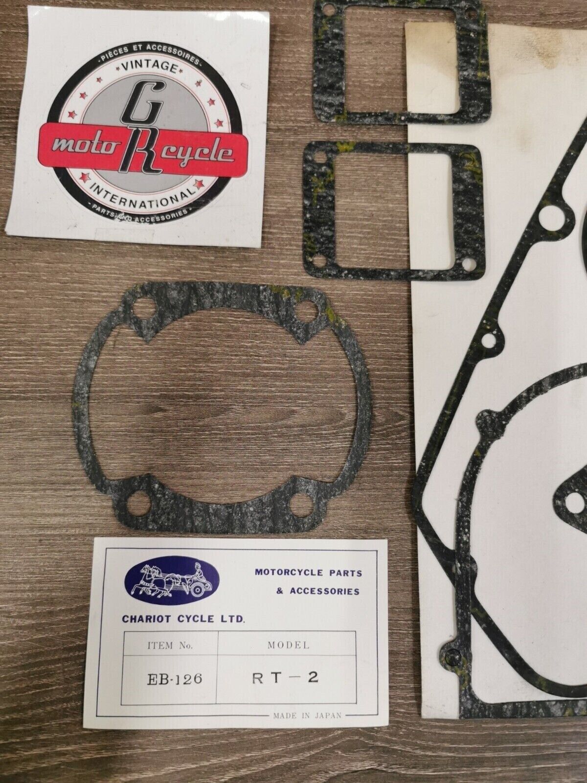 NOS CHARIOT CYCLE  GASKET KIT INCOMPLETE MODEL RT 2  EB-126 J48