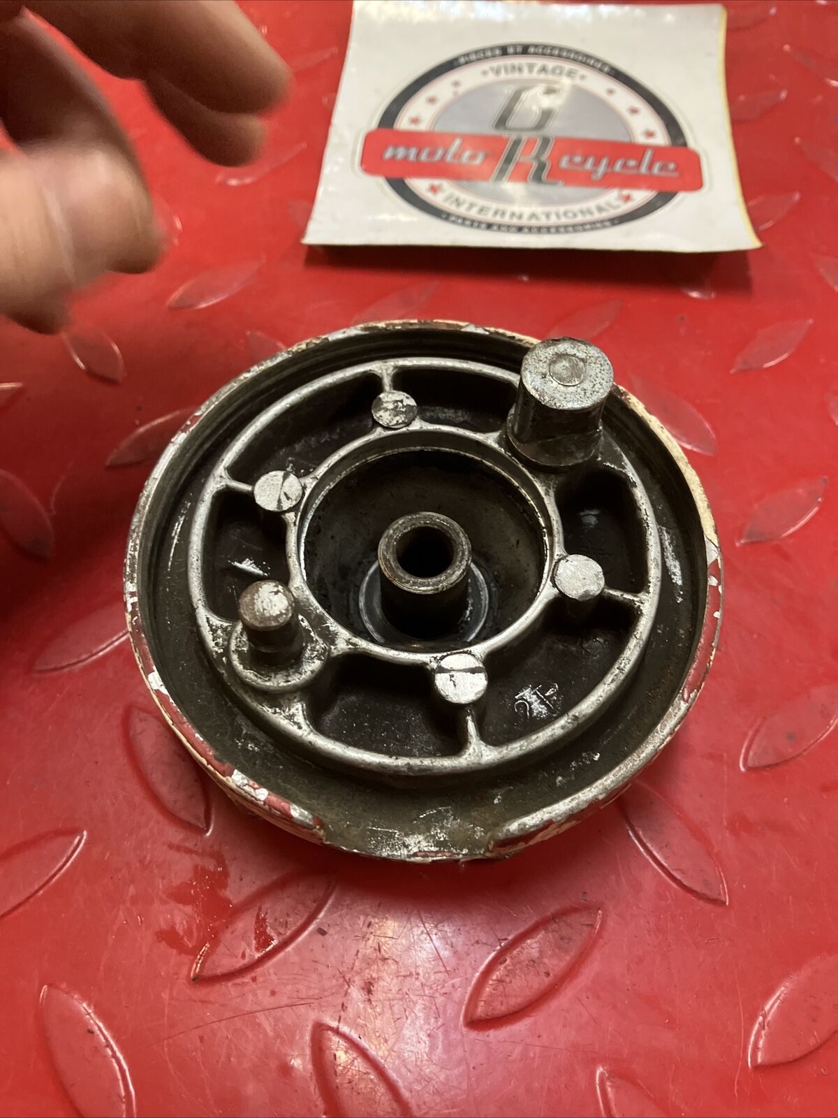Kawasaki G4TR 1972 front brake panel hub drum cover plate