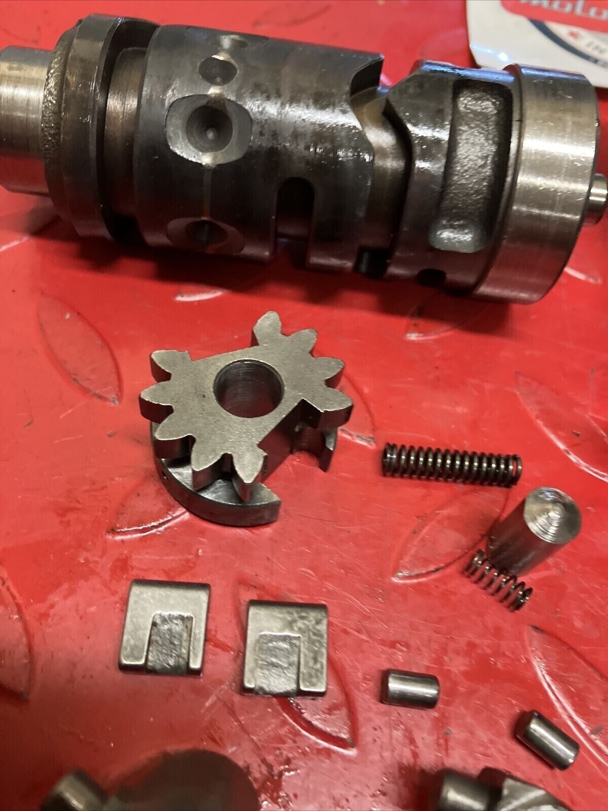Suzuki DS100 1978 transmission gearshift gear shift drum cam forks axle shaft
