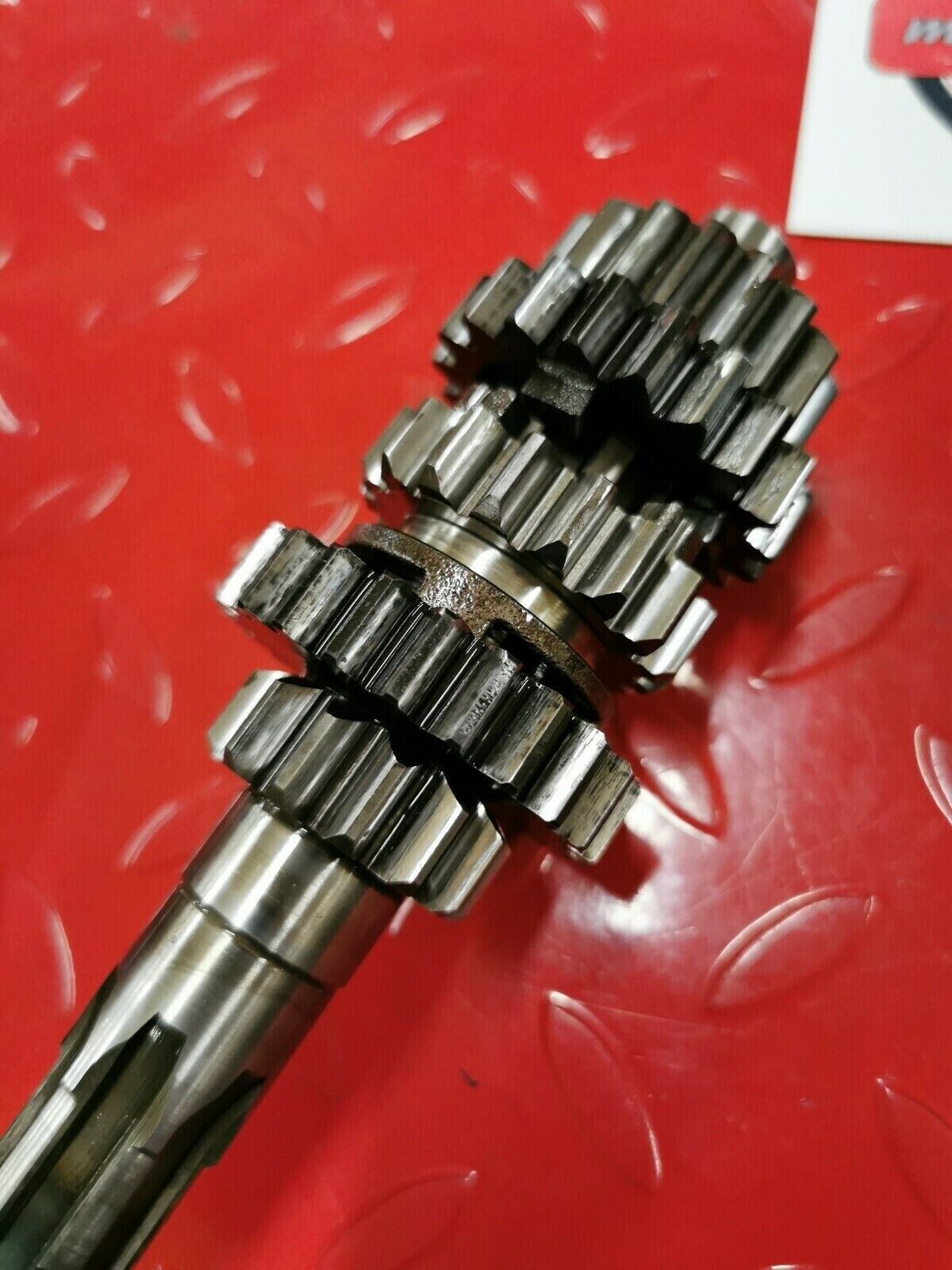 Suzuki RM250 1990 transmission mainshaft countershaft main counter shaft gear