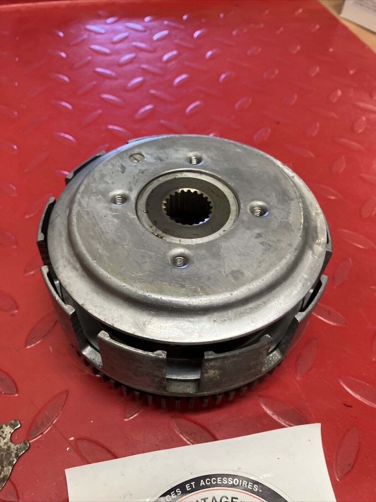 Honda XL350R 1986 clutch basket hub pressure plate assy