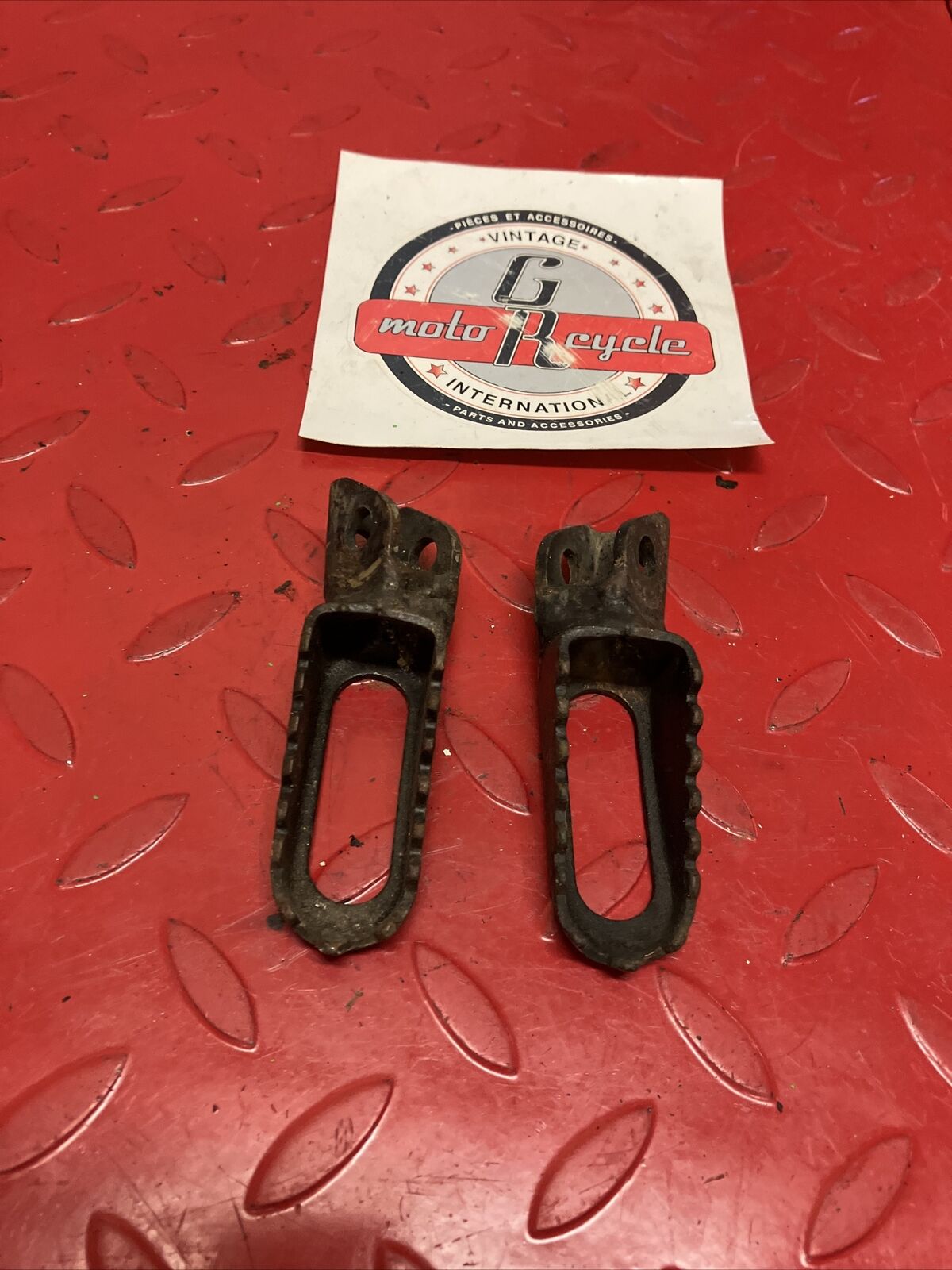 Kawasaki KDX80 1987 Left Right footrest footpeg foot rest peg step KX60 KX80
