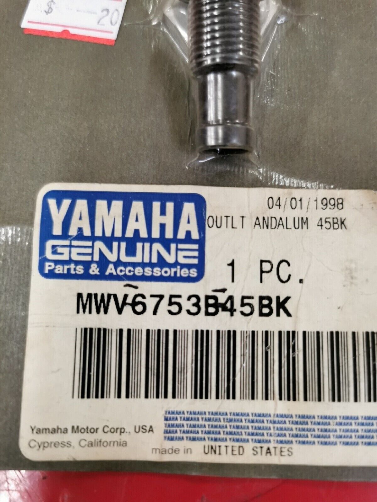 NOS YAMAHA OUTLT ANDALUM 45BK MWV-6753B-45-BK Y50