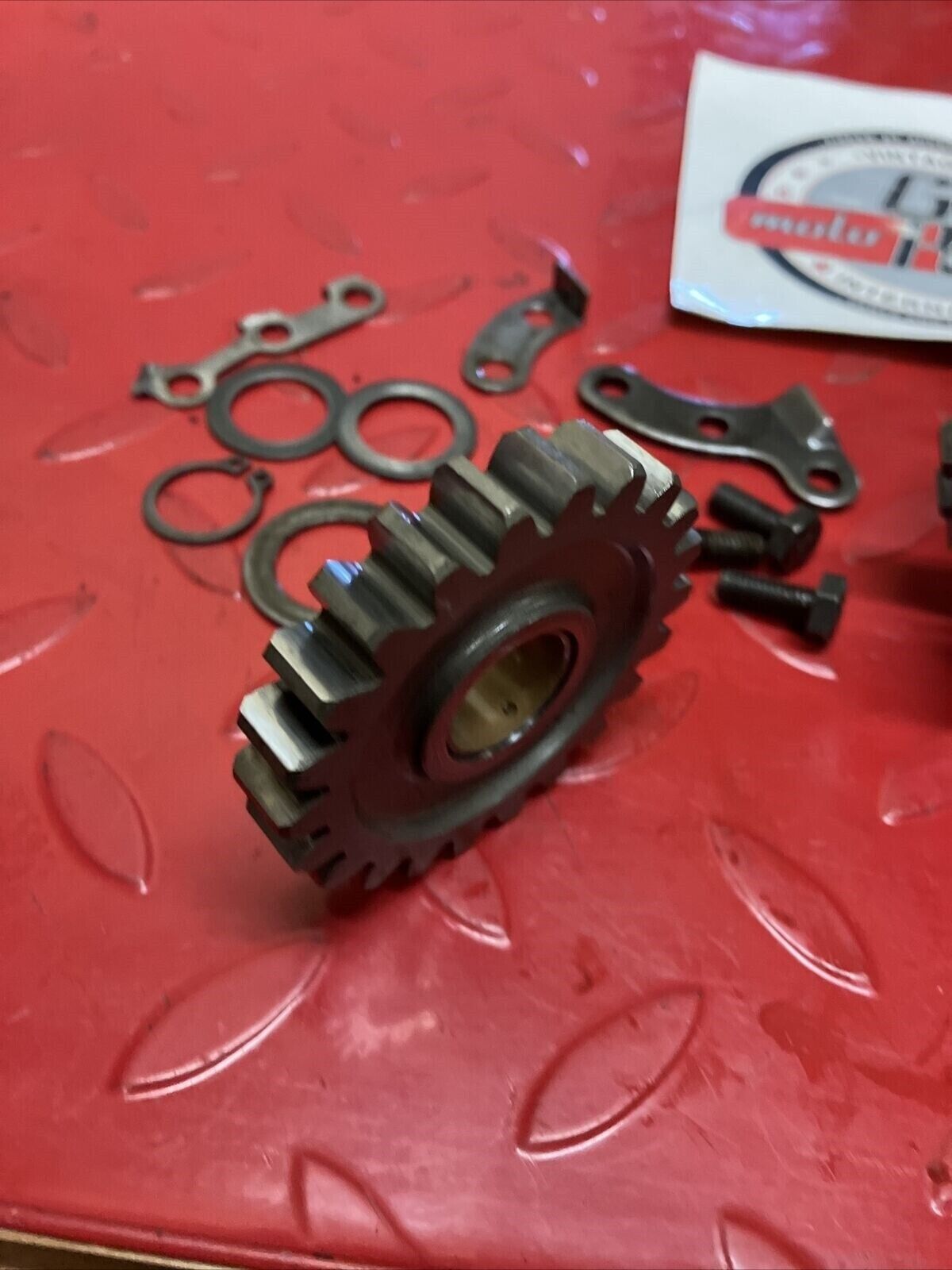 Yamaha DT250 1977 kickstarter kick starter shaft spindle gear assy DT400 1978