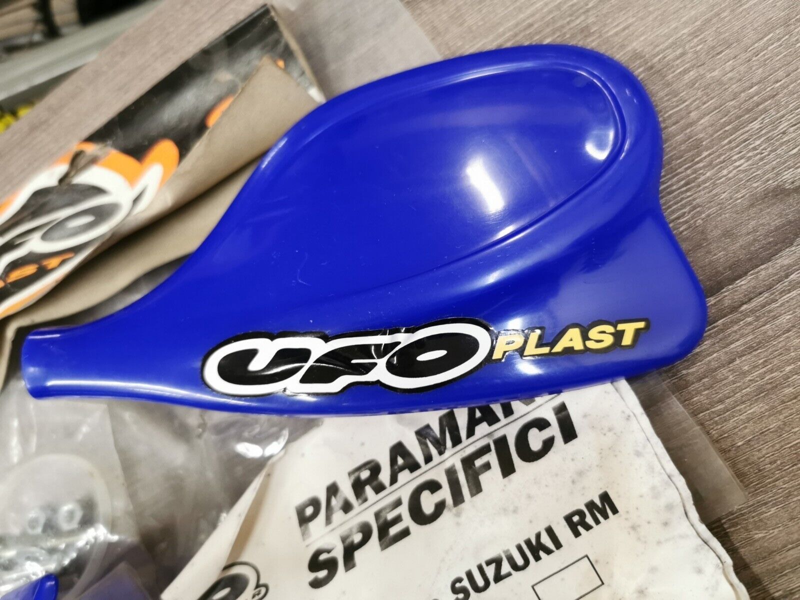 NOS UFO YKF250 2003 2004 BLUE HAND GUARDS YA03865-089 J43