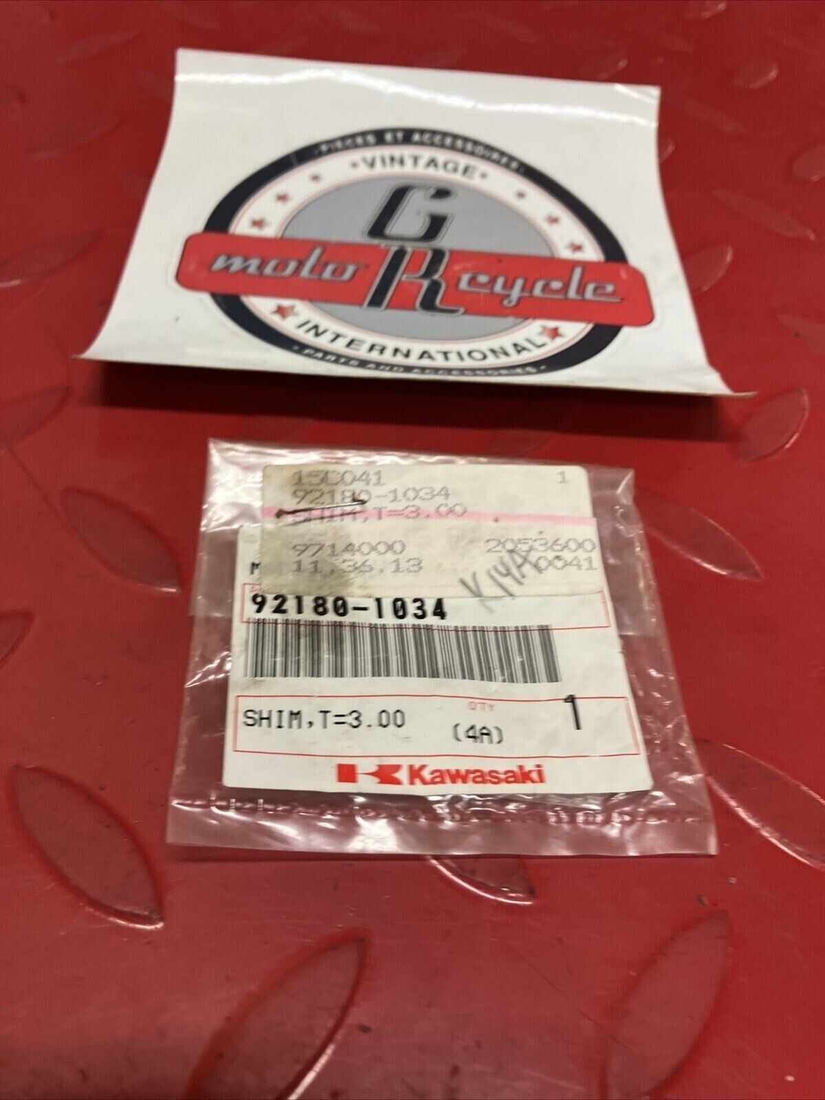 NOS KAWASAKI SHIM T=3.00 92180-1034 K14