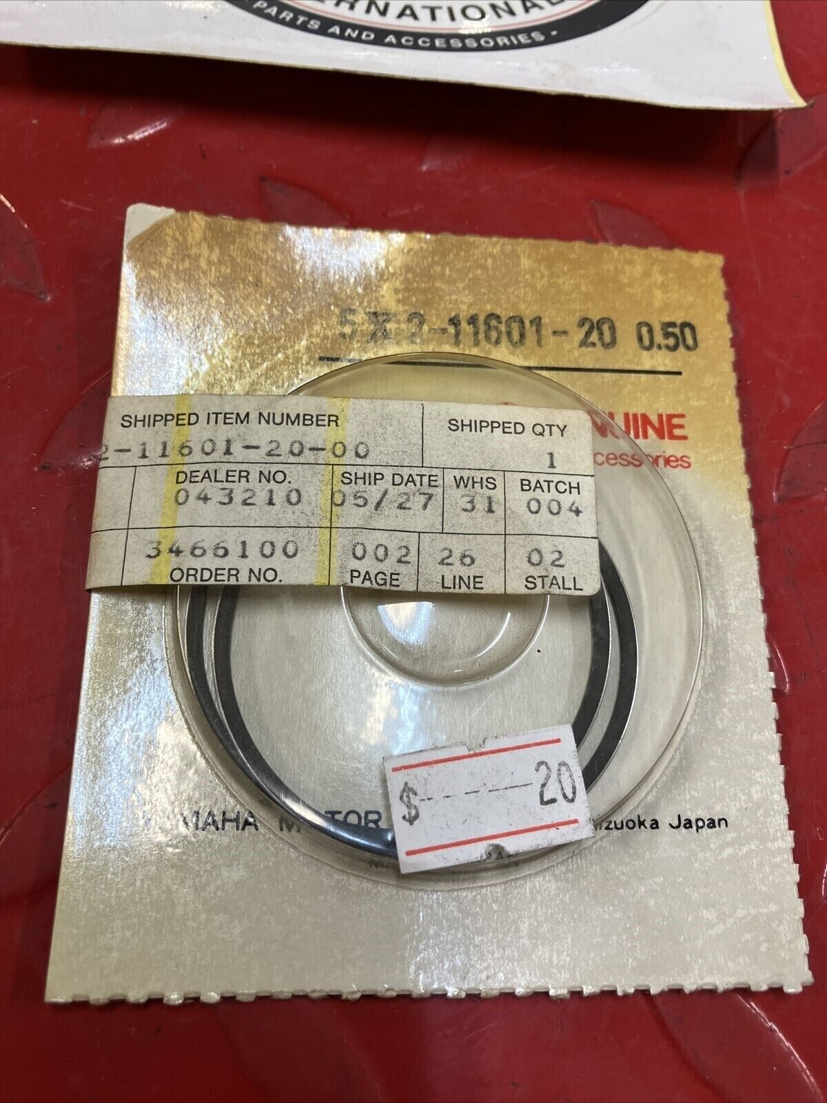 NOS Yamaha YZ80 1982 PISTON RING SET (2ND O/S) 0.50 5X2-11601-20-00 Y34