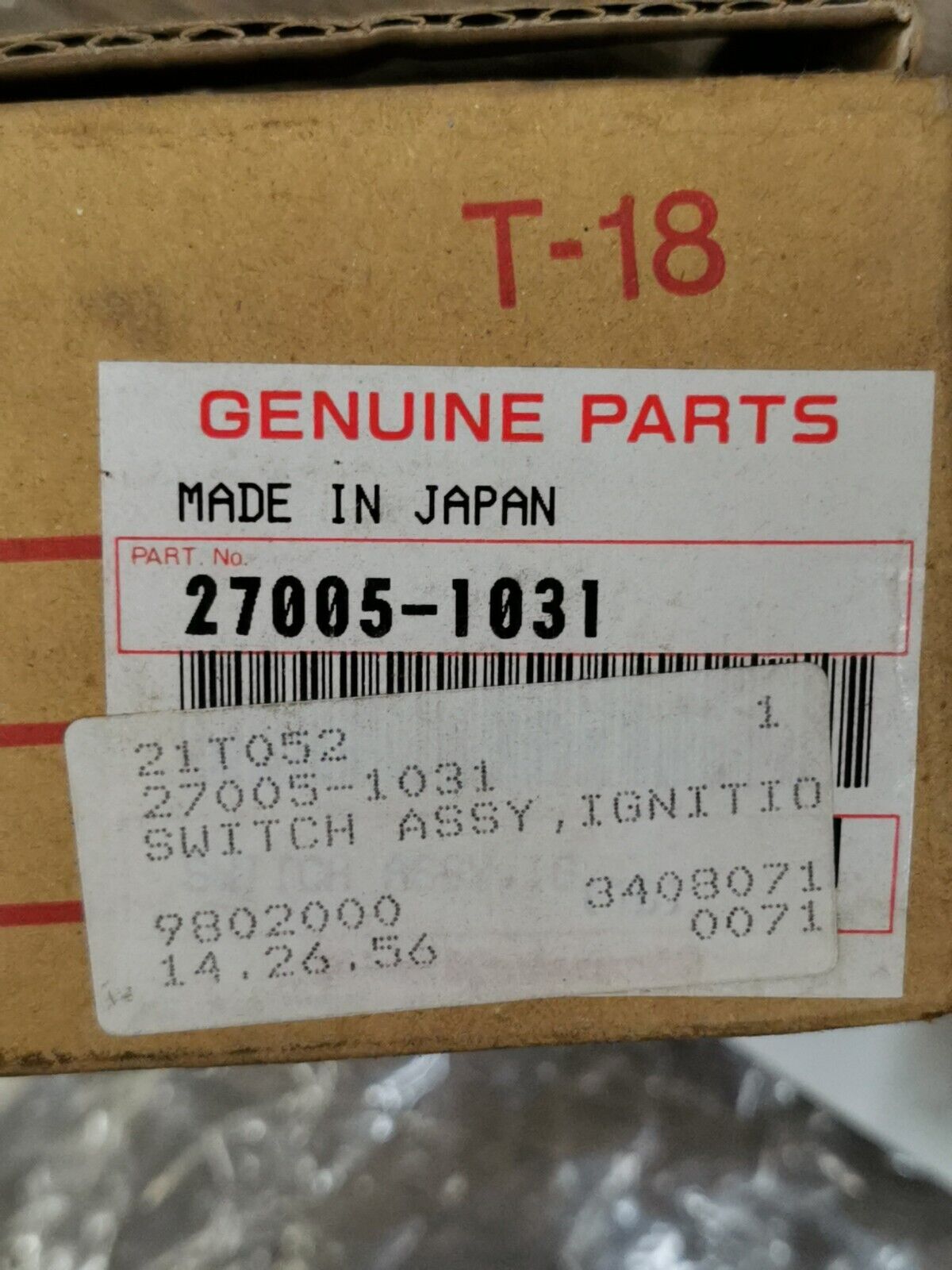 NOS KAWASAKI KZ250 KZ400 1978 - 1982 SWITCH ASSY IGNITION 27005-1031 K28