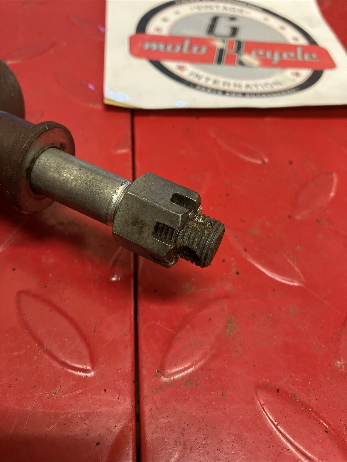 Kawasaki KX125 1980 Front wheel axle bolt shaft spacer collar 1981