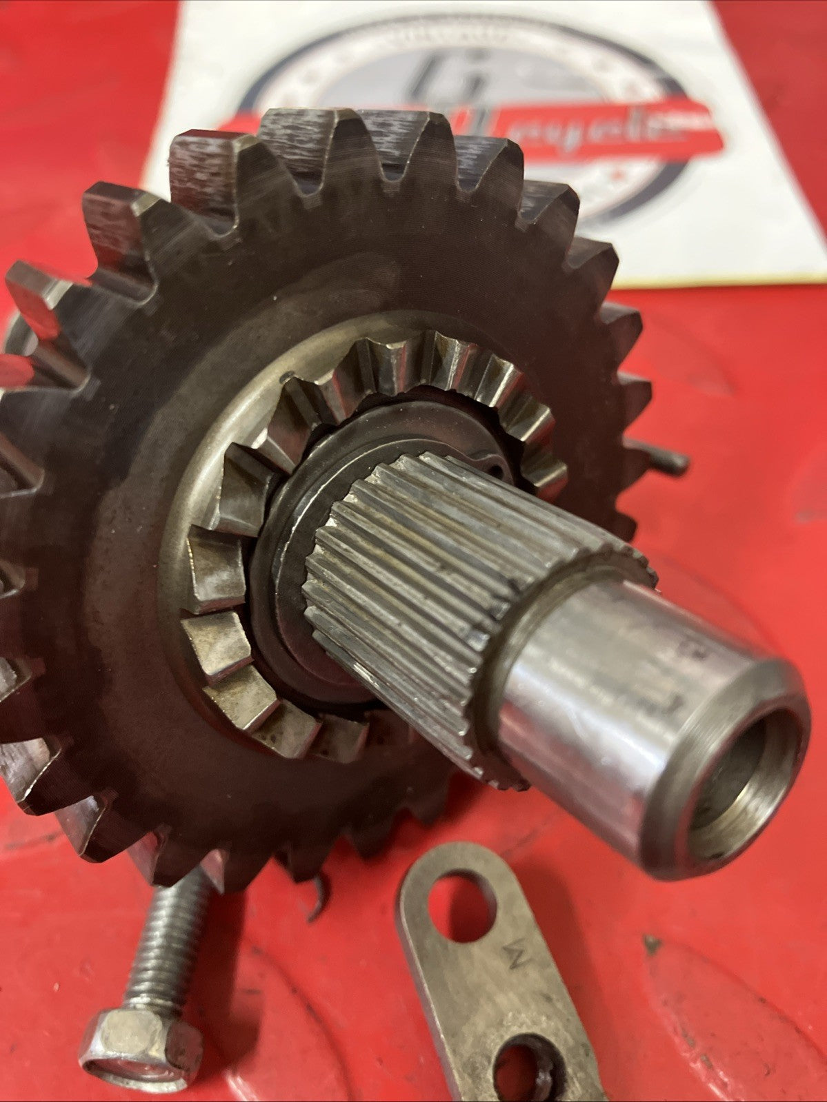 Honda CR250R 1991 Kickstarter kick starter spindle shaft gear 1988 1989 1990