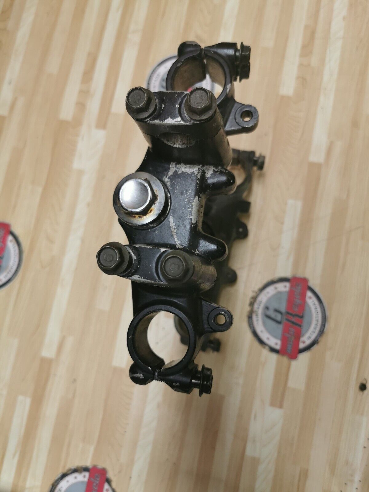 Yamaha DT200 1985 triple clamp tree steering stem crown top bridge