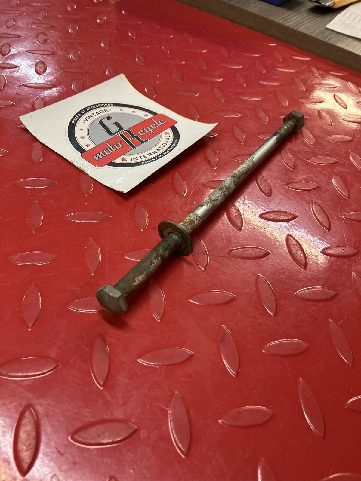 Suzuki RV90 1975 rear swingarm swing arm pivot bolt shaft axle