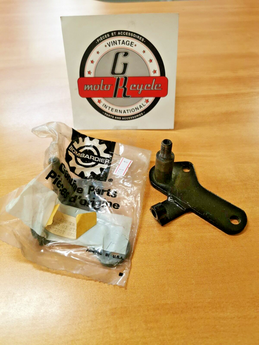 NOS CAN-AM TNT MX REAR BRAKE PEDAL PIVOT MOUNT BRACKET 746-018-002 CA2